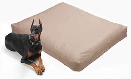 Dog Bed Cover – Waterproof Cover for Dog Bed – Heavy Duty, Machine Washable Zippered Liner – Durable, USA-Made Fabric for Pets – Ideal Pet Bedding Protector for Accidents and Messes - XL (Tan)