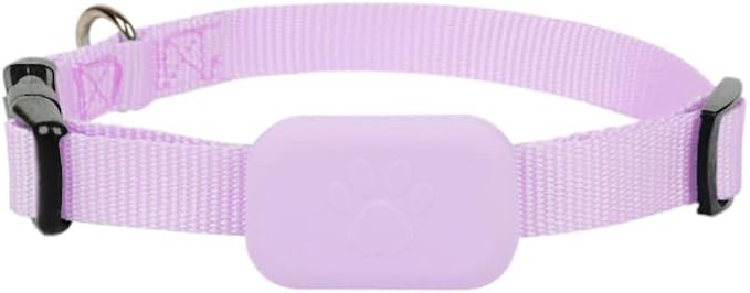 PawsPath GPS Tracker Collar, Unlimited Range Waterproof Pet Cat Dog Anti-Lost Device Smart Locator - Pink, Small