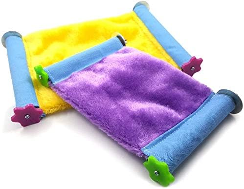 Bird Nest Bed Hammock Toy Hamster Warm Comfortable Hanging House Perch Stand for Parrot Parakeet Cockatiel African Grey Cockatoo Lovebird Conure Finch Chinchilla Rat Gerbil Cage Accessories (L)