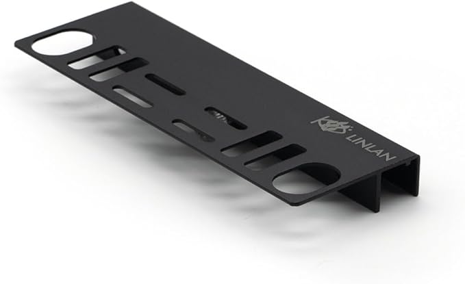LINLAN Aluminum Aquarium Tool Holder - Fish Tank Accessories Organizer for Rimless Aquariums, Maintenance Tools, Tweezers, Tongs, Water Plants Accessories & Aquarium Supplies（Black）