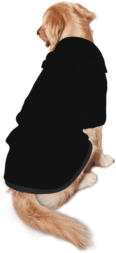 Custom Dog Hoodie Personalized Photo Text Logo Name Dog Clothes, Soft & Warm for Puppy Sweatshirt Hooded for Small Medium Large Dogs Girl/Boy Cats/Kitten, 1PC, Blank Black, S