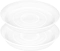 2 Pack of 12 inch Plant Saucer, 1.7" Depth Tray, Large Deep Garden Plastic Flower Planter Plant Trays for Indoors Outdoor Bath Bath (12", Clear)