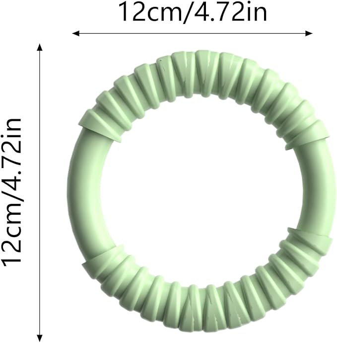 Natural Rubber Dog Chew Toy with Vanilla Scent for Aggressive Chewers, Durable Interactive Fetch and Tug Toy for Medium Dogs, Teething Relief Chew Ring Dishwasher Safe Non-Toxic (Pink)