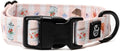 Lucy & Co. Sipping Slowly Dog Collar, Adjustable Durable Dog Collar with Cute Print, Large