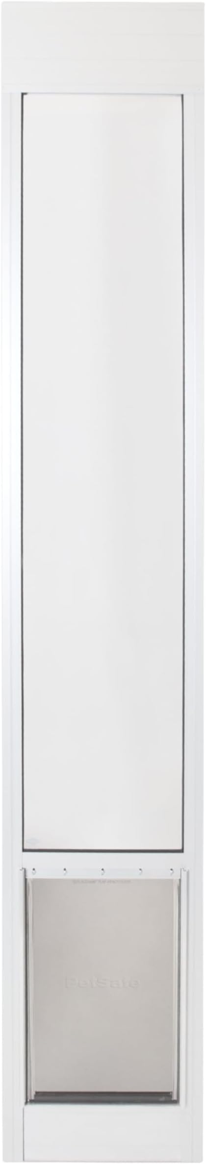 PetSafe Sliding Glass Pet Door - No-Cut DIY Install Doggy Door for Renters - Aluminum Frame - Adjustable Height 75 7/8" to 80 11/16" - Ideal for Large Dogs Up to 130 lb - White