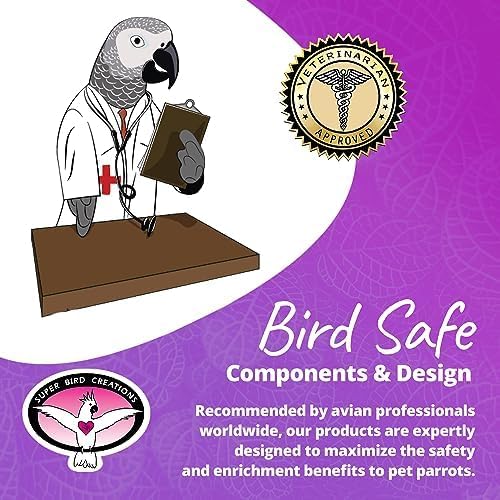 Super Bird Creations SB1058 Sneakers Bird Foot Toy - Engaging, Chewable Rubber & Fabric, Perfect for Medium & Large Birds like Parrots, Parakeets Cockatiels -Colorful & Fun - 3”x1-1/2”x1-1/4” (4 Pack)