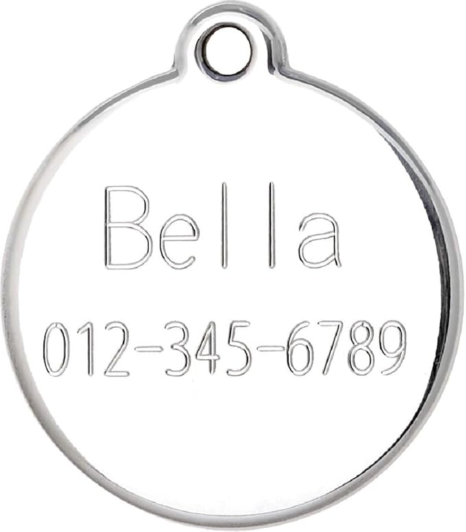 Personalized Pet ID Tags for Kittens and Cats - Custom cat Name tag and ID tag for Collar (Pink, Sleeping Cat Round-Small)