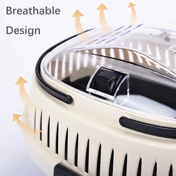 KAMEIOU Blue Small Animal Carrier for Guinea Pig, Sugar Glider, Hamster, Hedgehog, Chinchillas, Rat, Snakes - Portable, Lightweight, Breathable - Travel, Outdoor, Home Use
