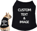Custom Dog Shirt,Personalized Pet Apparel with Name Text Photo Image,Lightweight Breathable Puppy Kitten Cotton Vest for Small Medium Large Dogs Cats,Puppy Gift (Black, 6X-Large)
