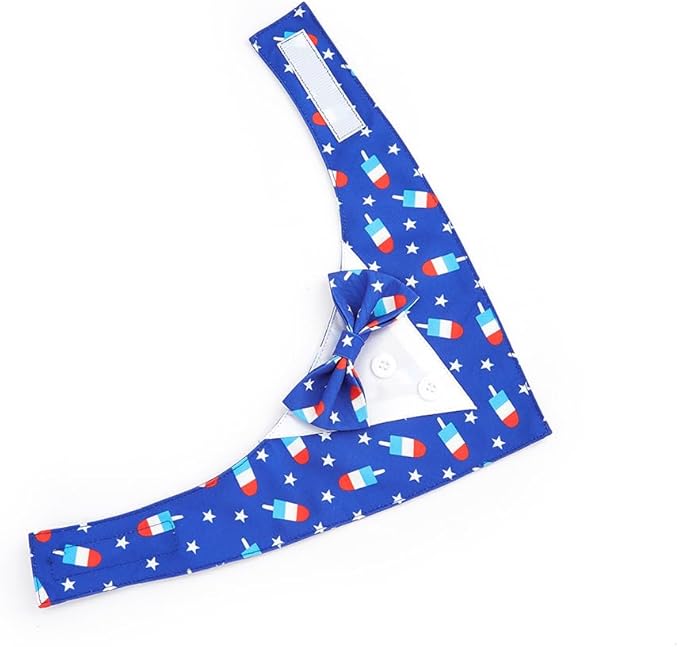 Dog Tuxedo, Adjustable Formal Wedding Outfit Bandana Dog Tux Collar with Bow Tie, Pet Birthday Valentines Outfit Cosplay(X-Large)