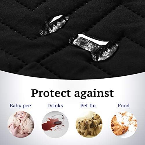 H.VERSAILTEX Reversible Chair Cover Furniture Protector Anti-Slip Couch Cover Water Resistant 2" Elastic Straps Chair Slipcover Pets Kids Fit Sitting Width Up to 21" (Chair:75" x 65", Black/Grey)