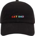 Cat Mom & Dad Hats for Proud Cat Parents | for Men & Women | Embroidered Text - Adjustable Fit - 100% Cotton