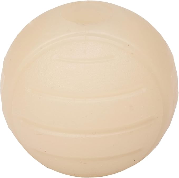 Amazon Basics Interactive Bouncy Durable Rubber Dog Toy Balls, Glow, 2.5 inch, Beige, Pack of 3