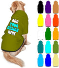Customized Dog Hoodie with Name Logo Personalized Text Soft & Warm for Puppy Sweatshirt Hooded for Small Medium Large Dogs Girl/Boy Cats/Kitten, Olive, XL