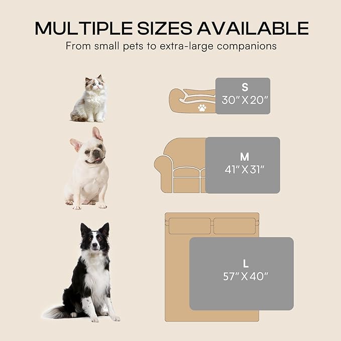 Luciphia Premium Soft Dog Blanket for Small Medium Large Dogs Washable 300GSM Fluffy Warm Fleece Puppy Cat Paw Print Pet Flannel Pcs2 Grey Paw XL(57"x40")
