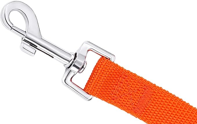 AMAGOOD Dog/Puppy Obedience Recall Training Agility Lead-15 ft 20 ft 30 ft 50 ft Long Leash-for Dog Training,Tie Out,Play,Safety,Camping (30Feet x 1Inch,Orange)
