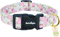 Easter Dog Collar, Spring Dog Collar with Cartoon Rabbit Pattern, Adjustable Cotton Puppy Collars Girl Boy Collar for Small Medium Large Dogs,XS