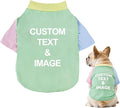 Custom Dog Shirt,Personalized Pet Apparel with Name Text Photo Image,Lightweight Breathable Puppy Kitten Cotton Vest for Small Medium Large Dogs Cats,Puppy Gift (Dopamine Green, Medium)
