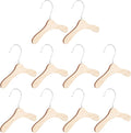 Professional Wooden Pet Clothes Hangers for Small Dogs and Cats, 8.66-inch Solid Wood Coat Hangers with Swivel Hook, Household Portable Dog and Cat Accessory Organizer