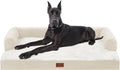 Orthopedic XXL Dog Beds, Waterproof Egg Crate Foam Big Pet Bed for All Breed Sized Dogs 53x42Inch, Washable Extra Large Dog Couch Bed with Removable Cover and Non-Slip Bottom, Beige