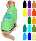 Custom Dog Hoodie Personalized Photo Text Logo Name Dog Clothes, Soft & Warm for Puppy Sweatshirt Hooded for Small Medium Large Dogs Girl/Boy Cats/Kitten, LightGreen, S