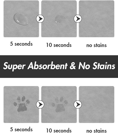 Absorbent Dog Water Mat-Dog Mat for Food and Water Bowl, Quick Dry Pet Feeding Mat, No Stains Dog Food mat, Dog Accessories Pet Supplies Mat-Dog Water Bowl Mat for Messy Drinkers