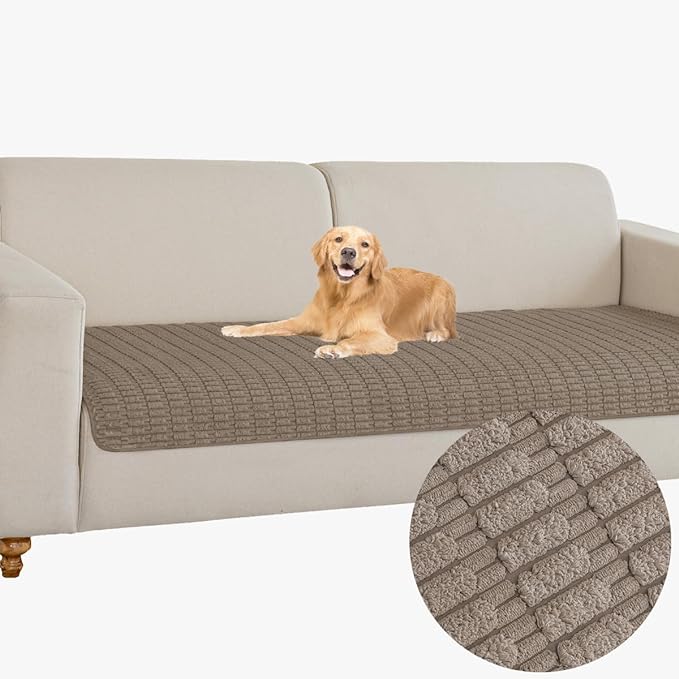 Muamar Dog Bed Cover Sofa Protector,Anti Slip Waterproof Sofa Covers for Living Room Couch Covers,Sofa Mat,Seat Cover,Dog Mat,Pet Pad for Furniture 1 Piece (30x82 inch, Brown)