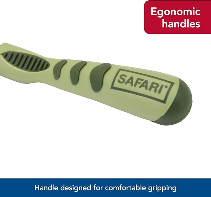 Coastal Pet Safari Dog De-Matting Comb - Serrated Stainless Steel Grooming Tool for Dogs with Medium to Long Hair - Keeps Coats Smooth & Soft - One Size