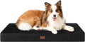 EHEYCIGA Waterproof Dog Bed Orthopedic 35"x23", Memory Foam Pet Bed for Larged Size Dogs, Washable Pet Mat with Removable Cover, Black
