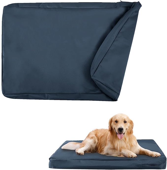 Waterproof Dog Bed Cover Replacement for 42 Inch Wire Crates, Heavy Duty Oxford Fabric Pet Bed Sleeve with Zipper, Washable & Durable Mattress Protector for Puppy, 40" L x 27" W x 4" H (Cover Only)