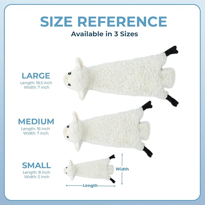 Best Pet Supplies Squeaky Dog Toys with Soft Durable Fabric for Small, Medium and Large Pets Interactive Toy for Indoor Play, Supports Active Biting and Play - Sheep, Medium
