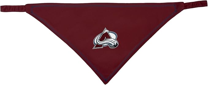 Pets First NHL Colorado Avalanche TIE Bandana, Size Small/Medium. Dog Bandana Scarf Bib for Pet Cat Dog. The Ultimate Game-Day, Party Bandana