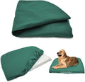 Dog Bed Cover Waterproof Replacement Machine Washable Covers for Dog Bed Heavy Duty Scratch Resistant Mattress Protector Pet Bed 30x20 Inch Dark Green Cover Only