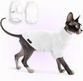 Fleece Sphynx Cat Clothes Soft Hairless Cat Clothes Pullover Cat Sweater for Chihuahua All Season Light and Warm Kitten Cloth for Cats Only Puppy Clothes Small Dog Sweater (White, X-Large)