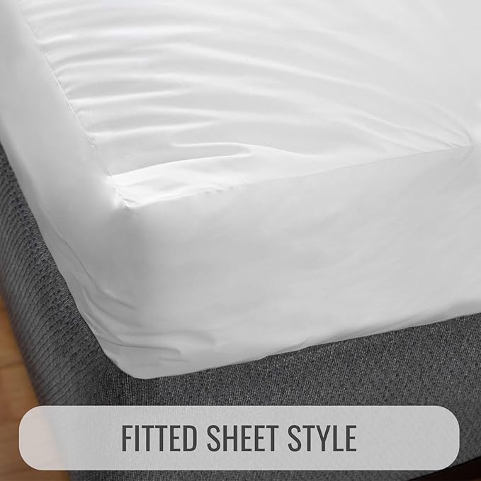 DMI Twin XL Waterproof Mattress Protector - Fitted, Noiseless Mattress Cover, Soft and Breathable, 39" x 80"x 12", White