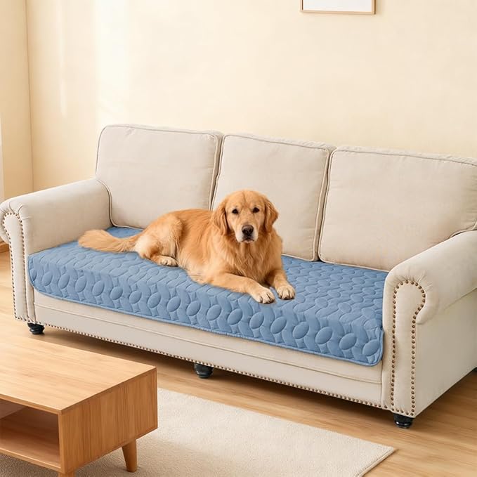 Ameritex Pet Bed Cover Dog Bed Blanket for Sofa and Furniture Waterproof New Pattern Design (40x50 Inch, Light Blue)