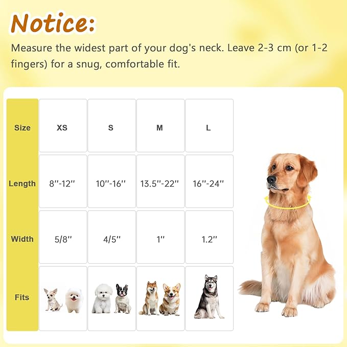 Yellow Dog Collar for Extra Small Dogs, Spring & Summer Theme Small Dog Collars Featuring Bee Pollinating White Flowers Pattern, Adjustable Cotton Collar for Girl Boy Dogs -XS