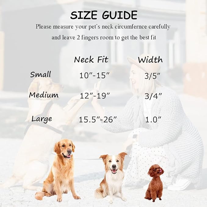 Soft Cotton Dog Collar with Metal Buckle Adjustable Heavy Duty Comfy Corduroy Collars for Small Medium Large Dogs,Dark Green,Medium