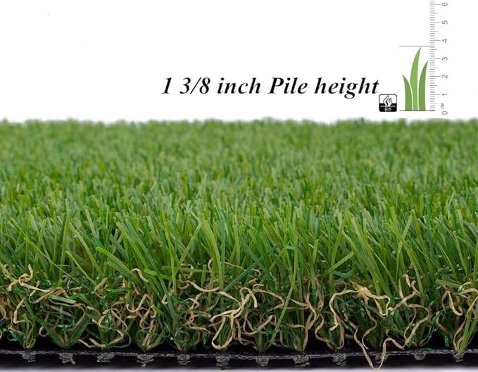 ALTRUISTIC Artificial Grass 8FTX33FT(264 Square Feet), Realistic Fake Grass Deluxe Turf Synthetic Thick Lawn Pet Turf, 1 3/8” Height, Outdoor Decor, Customized