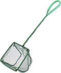 Pawfly Aquarium Fish Net with Braided Metal Handle Square Net with Soft Fine Mesh Sludge Food Residue Wastes Skimming Cleaning Net for Fish Tanks Small Koi Ponds and Pools