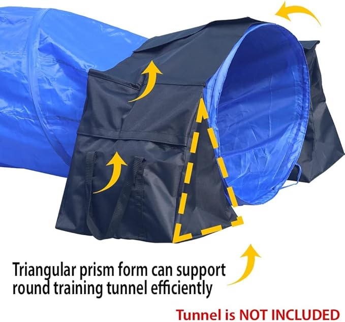 Japard 2 Pack Dog Agility Equipment, Tunnel Sandbags, Hold One End, Holding Bags Only, Training Tool, Outdoor Indoor