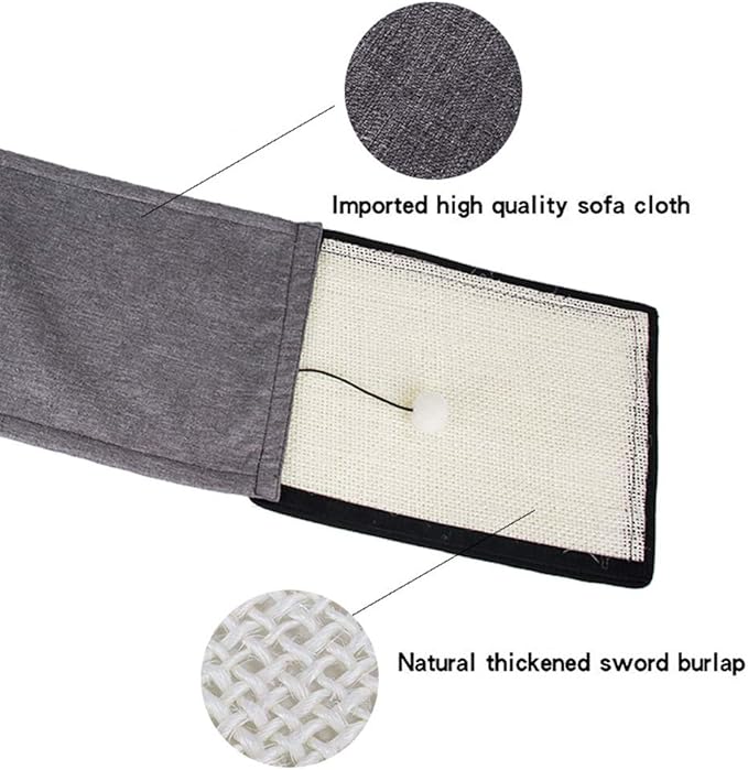 Cat Scratcher Mat Sofa Protector Natural Sisal Cat Scratching Mat Cat Scratch Couch Cover Heavy Duty Couch Guard Easy Installation Scratch Pad for Grinding Claws Protecting Furniture