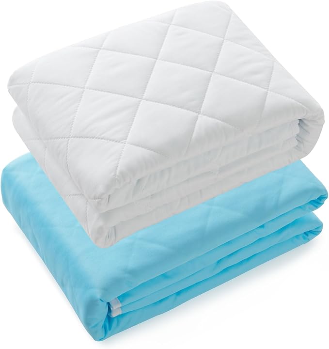 KANECH Bed Pads Washable Waterproof ,44"x52" (2 Pack), Heavy Absorbency Reusable Incontinence Bed Pads for Adults, Elderly, Kids & Pets - Bedwetting Mattress Protector