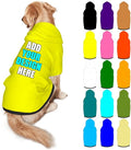 Personalized Dog Hoodie Customized with Name Photo Pet Warm Sweater Hoodie for Medium Large Dogs & Cat Puppy, Yellow, XL
