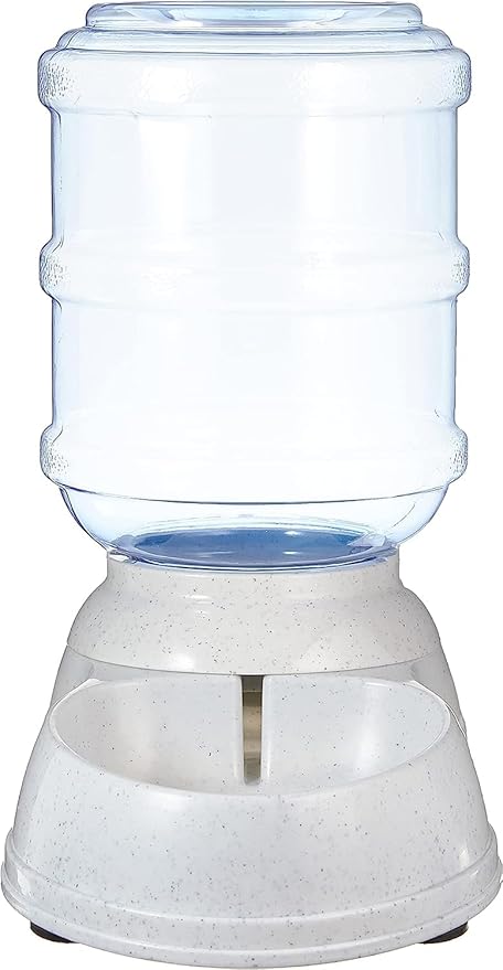Amazon Basics Gravity Pet Water Dispenser for Cat and Dog, Easy to Clean, 1 Gallon Capacity, Small, Gray