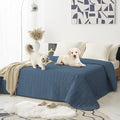Waterproof and Non-Slip Dog Bed Cover and Pet Blanket Sofa Pet Bed Mat ，car Incontinence Mattress Protectors Furniture Couch Cover for Most Cats Dogs,Pets（82x102- Navy Blue）