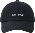 Cat Mom & Dad Hats for Proud Cat Parents | for Men & Women | Embroidered Text - Adjustable Fit - 100% Cotton