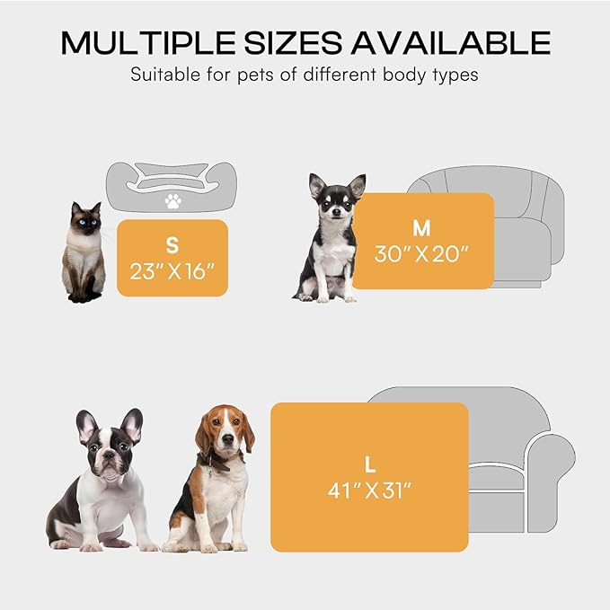 Luciphia 1 Pack 6 Dog Blankets Cat Soft Fluffy Fleece Pet Blanket Warm Cute Print Design Puppy Kitten Doggy Bone Small(23"x16")