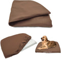 Dog Bed Cover Waterproof Replacement Machine Washable Covers for Dog Bed Heavy Duty Scratch Resistant Mattress Protector Pet Bed 20x15 Inch Brown Cover Only