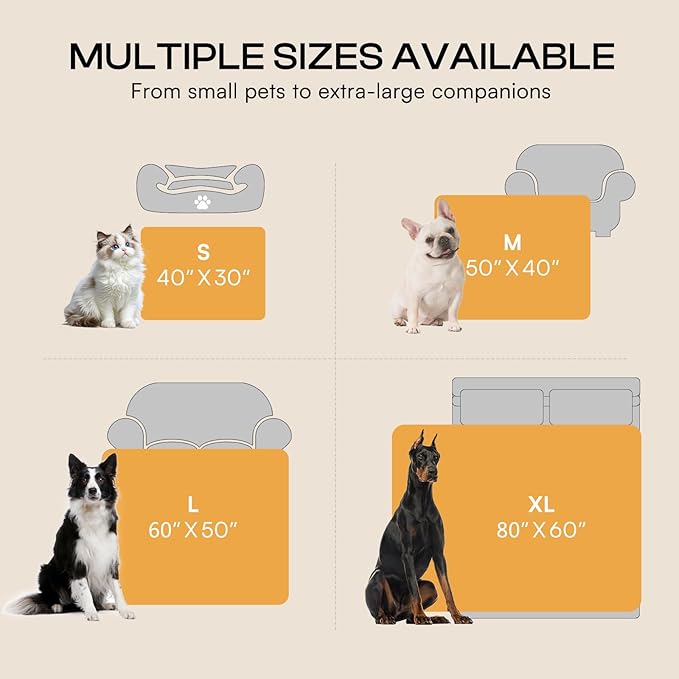 Luciphia Large Waterproof Dog Blanket Pet Washable Liquid Proof Furniture Protector Small Shaggy Plush Calming Long Faux Fur Bed Cover for Couch Cat Blankets for Kitten Doggy, Tie-dye Grey, 30" x 40"